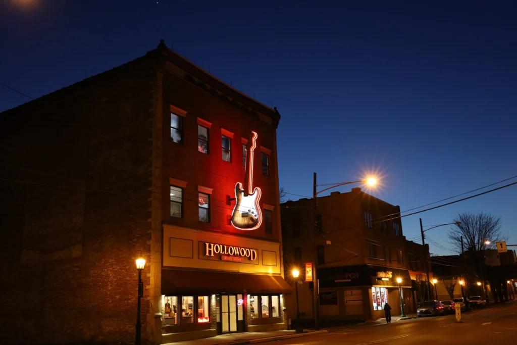 Hollowood full building storefront photo. Great for integrations and equipment rentals.